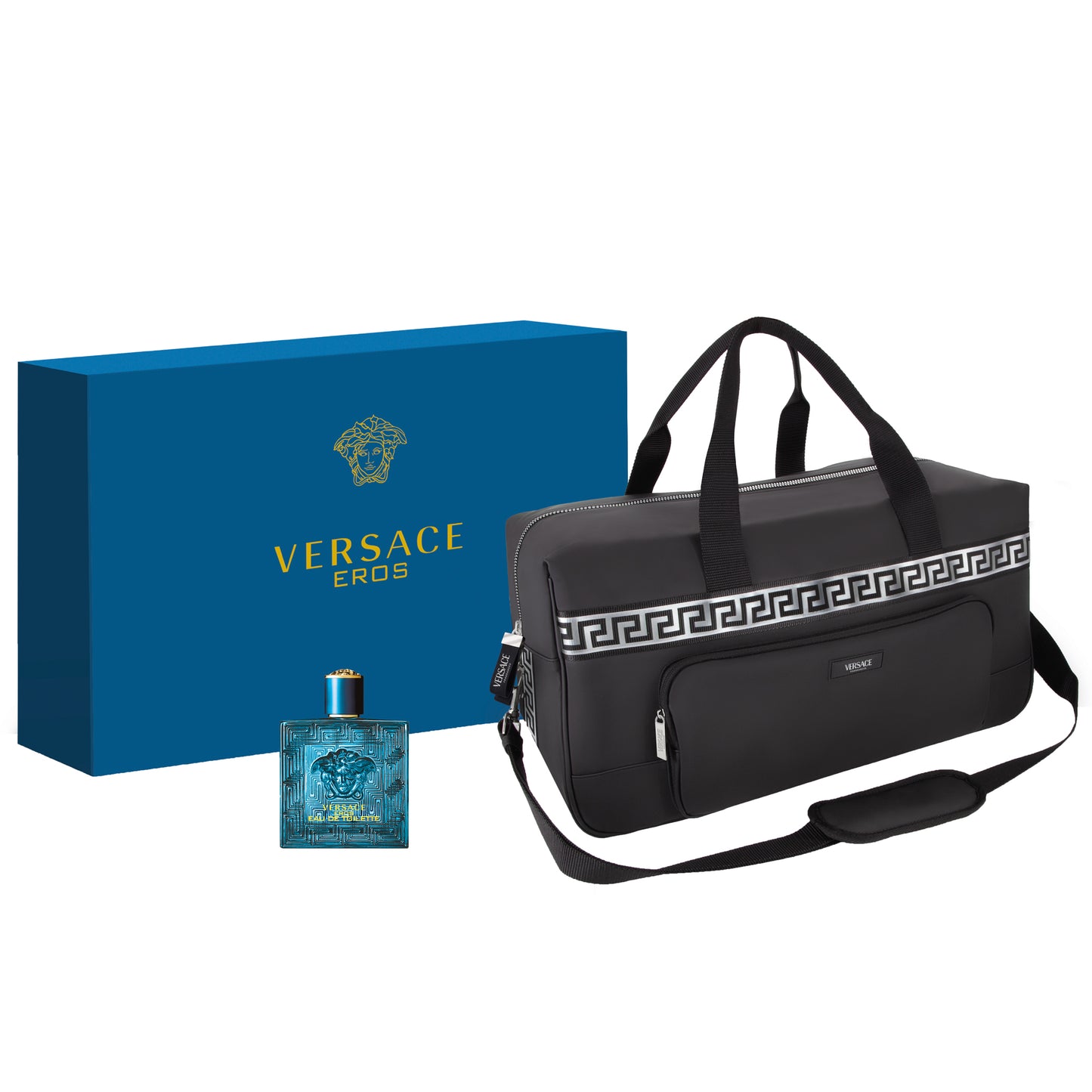 Eros EDT 100 ML & Weekender Bag Set