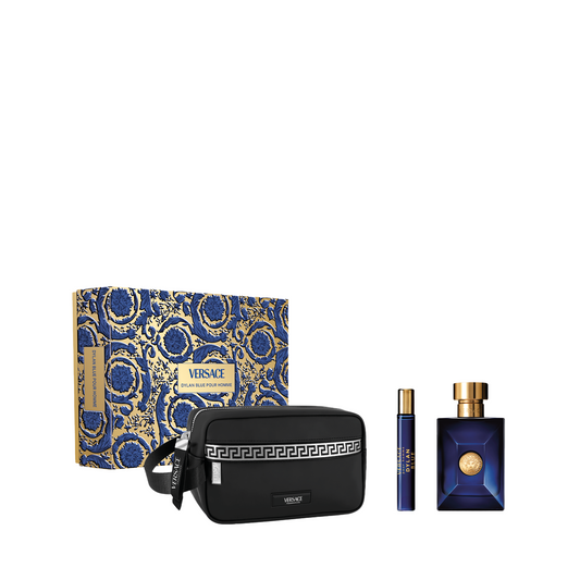 Versace Dylan Blue Pour Homme Gift Set with Men’s Dopp Bag