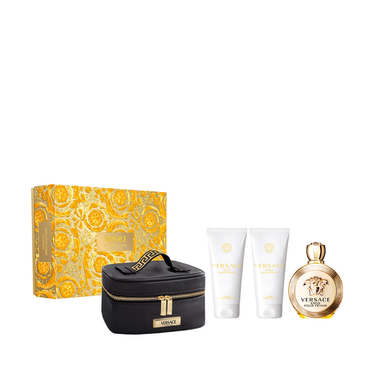 Versace Eros Pour Femme Eau de Toilette 3-Piece Gift Set with Cosmetics Travel Case