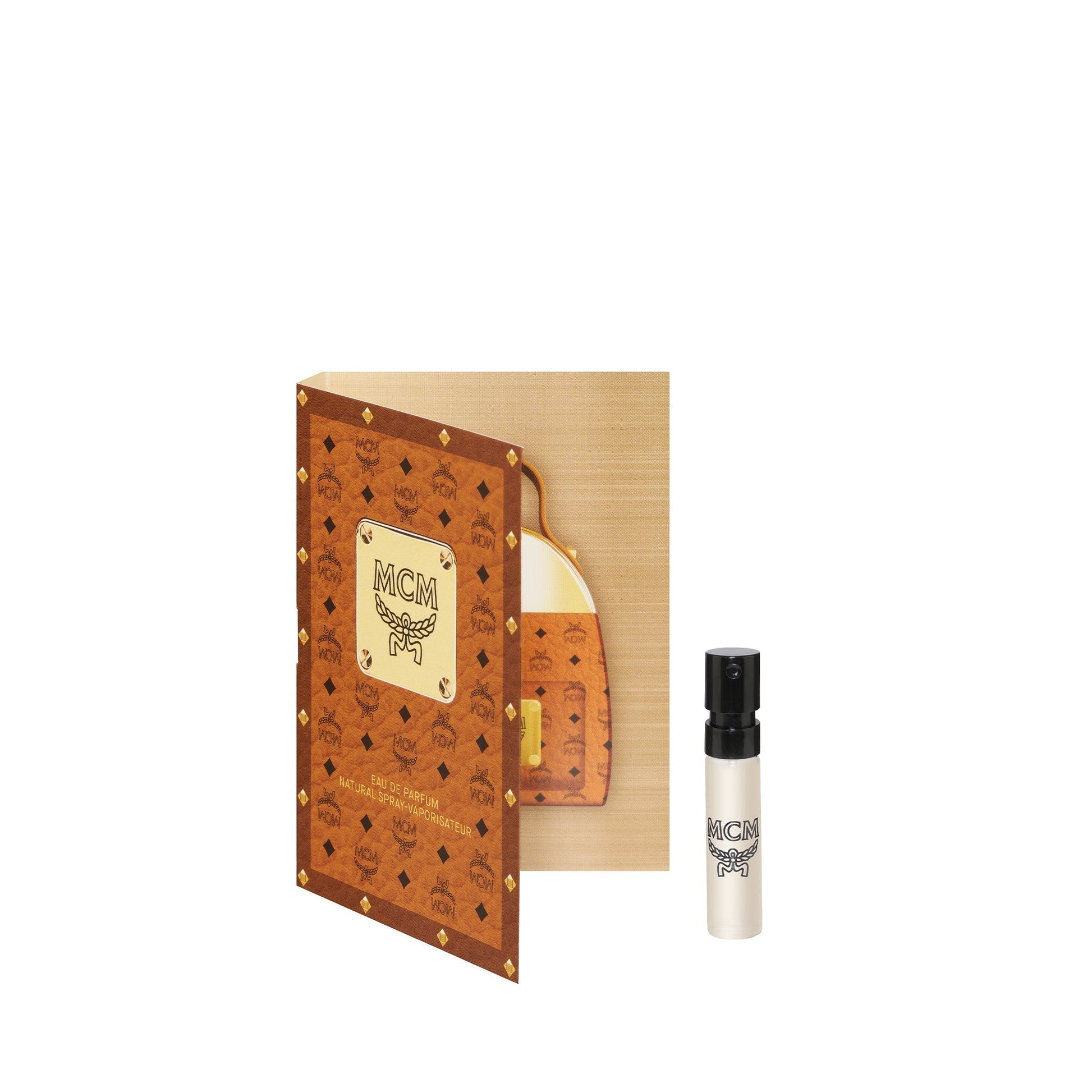 MCM Eau De Parfum  sample on a white background